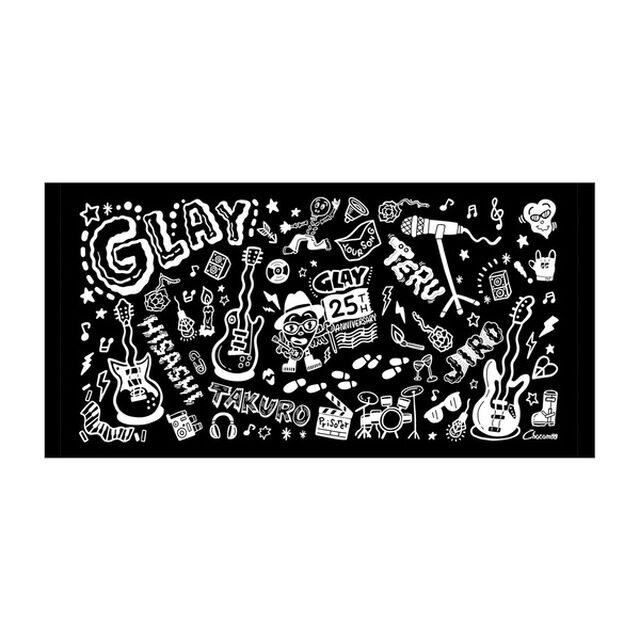 GLAY　BIGタオルブラック（その他）