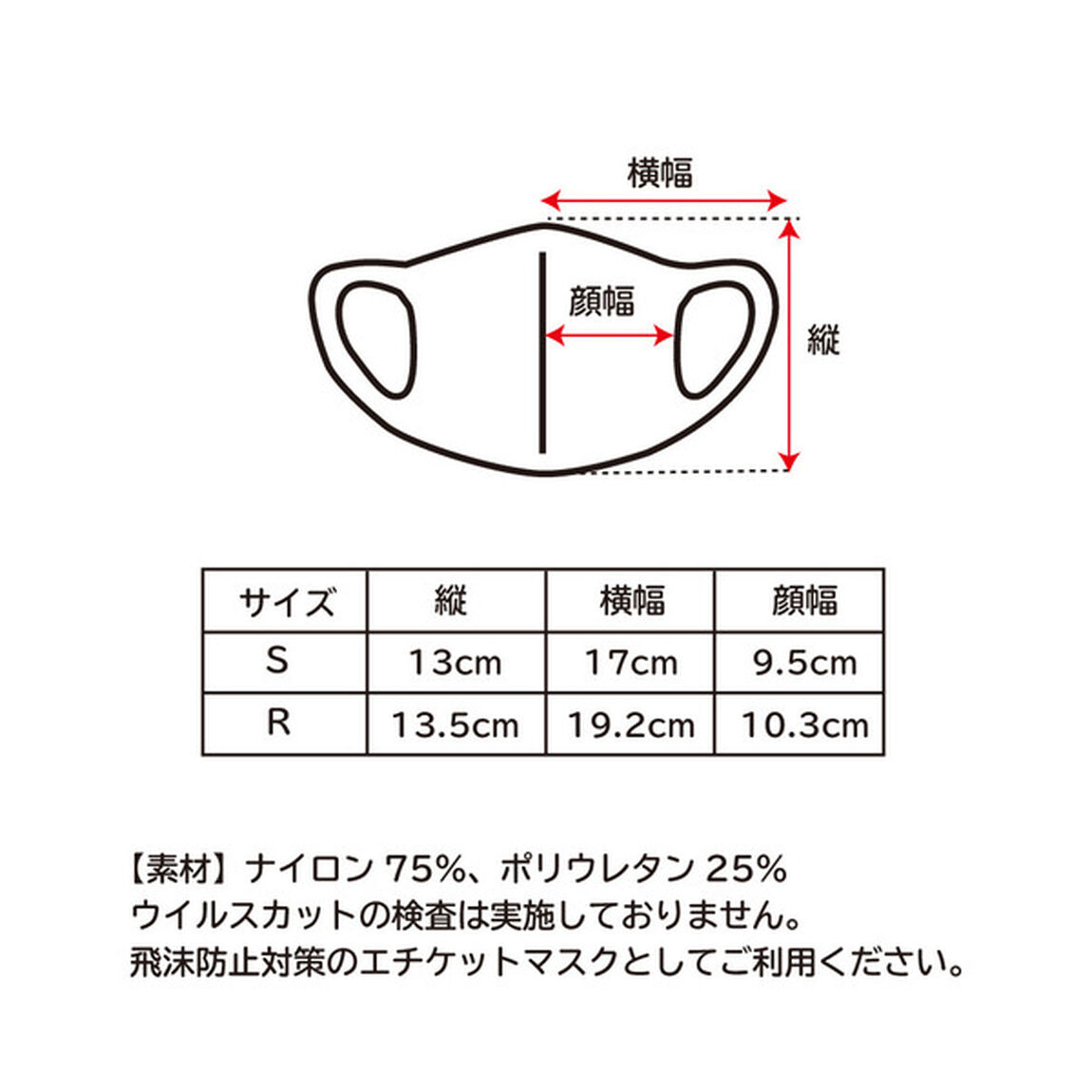 むぎ（猫）／風邪ひくなよ！むぎマスク（ブラック）Sサイズ（その他）
