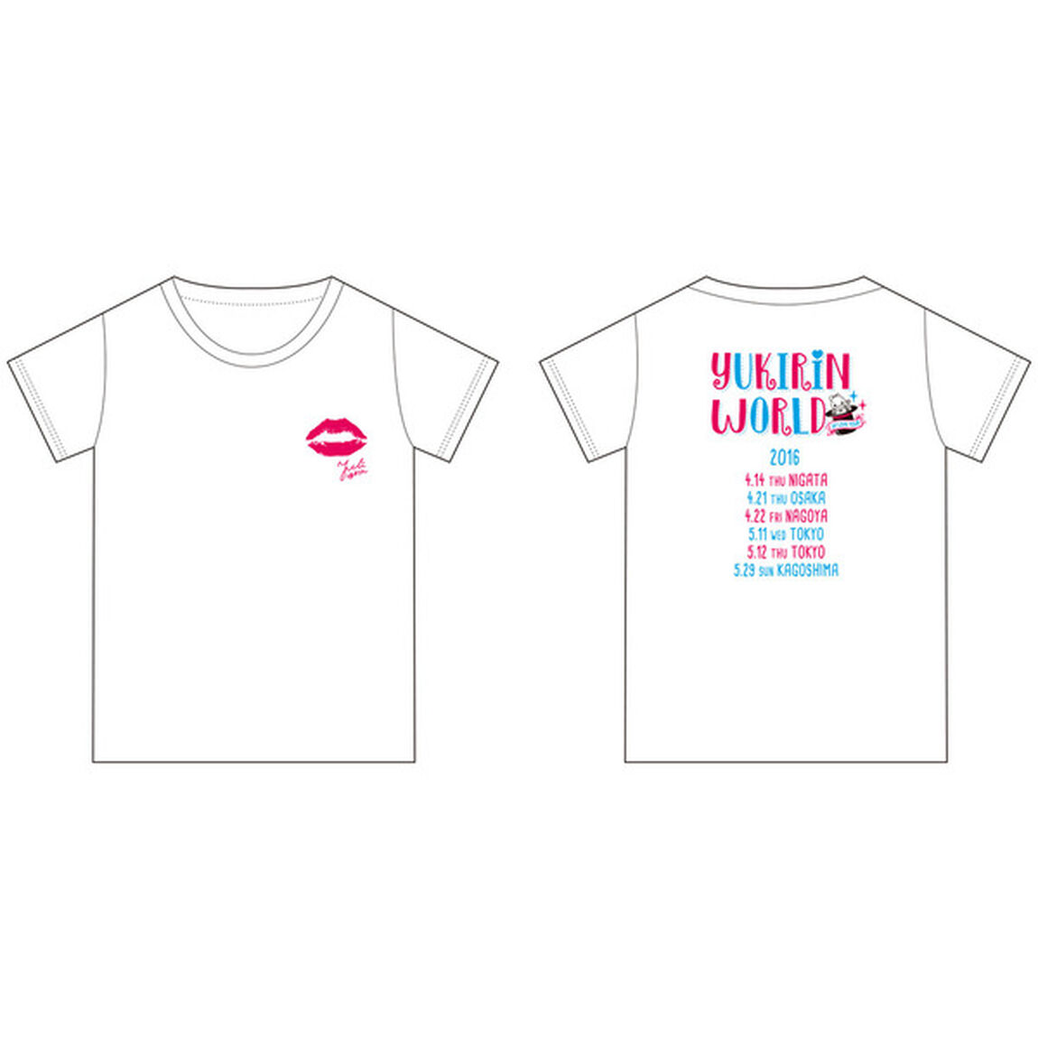 柏木由紀／YUKIRIN WORLD 1st Tour Tシャツ／WHITE／XL（その他）