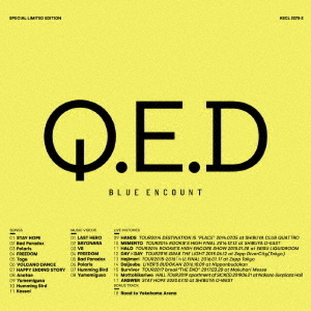 BLUE ENCOUNT／Q．E．D．（完全生産限定盤）（早期予約特典「Document of STAY HOPE」視聴カード）（ＣＤ）