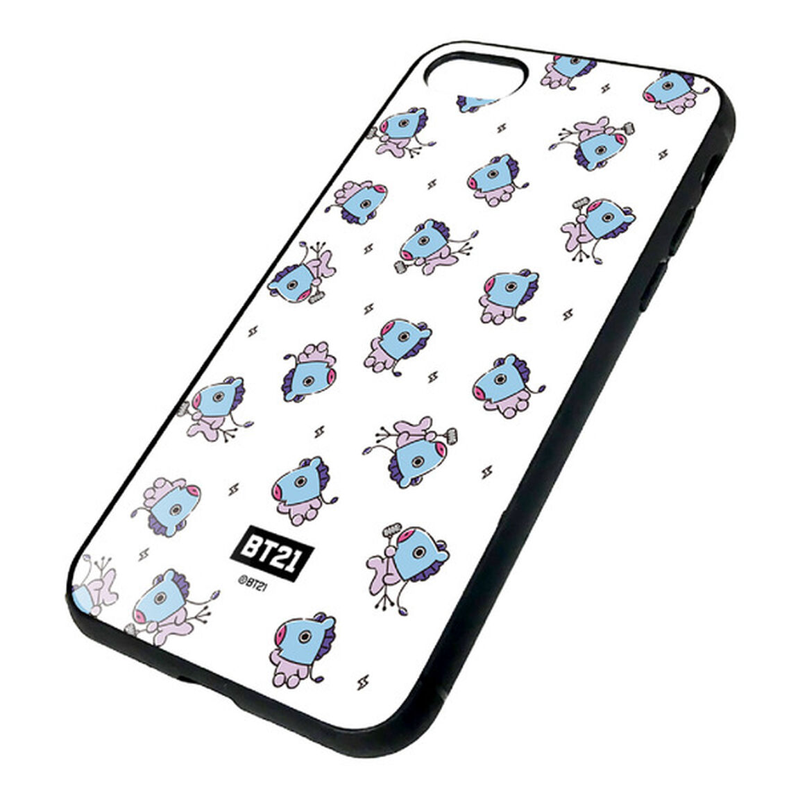 BT21 【MANG（パターン）】 ガラスハイブリッドiPhone8/7ケース（その他）