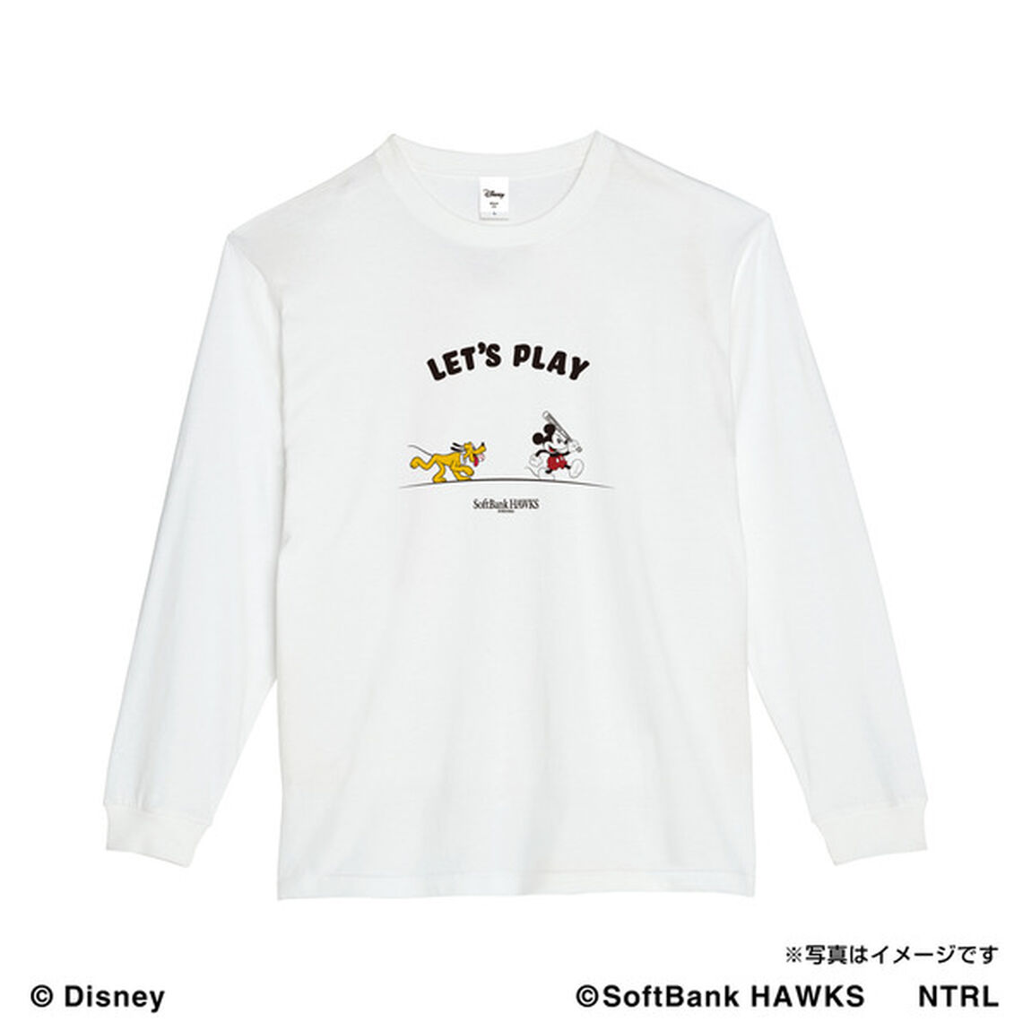 21ミッキーマウス（LET'S PLAY）/福岡ソフトバンクホークス　ロングTシャツM（その他）