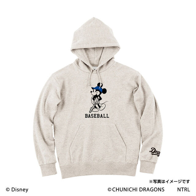 21ミッキーマウス（BASEBALL）/中日ドラゴンズ　フードプルパーカーM（その他）