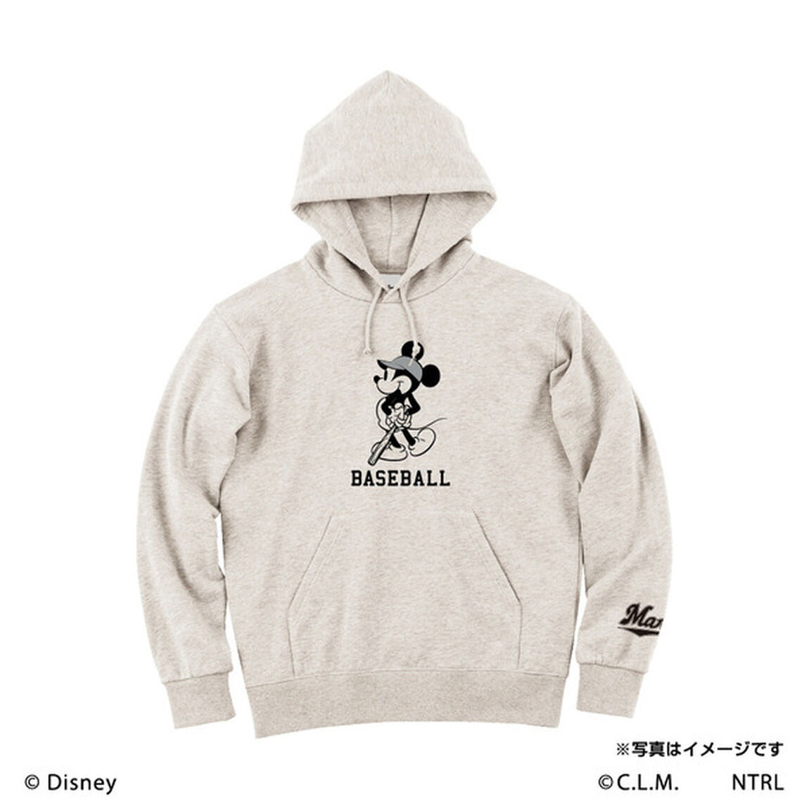 21ミッキーマウス（BASEBALL)/千葉ロッテマリーンズ　フードプルパーカーM（その他）