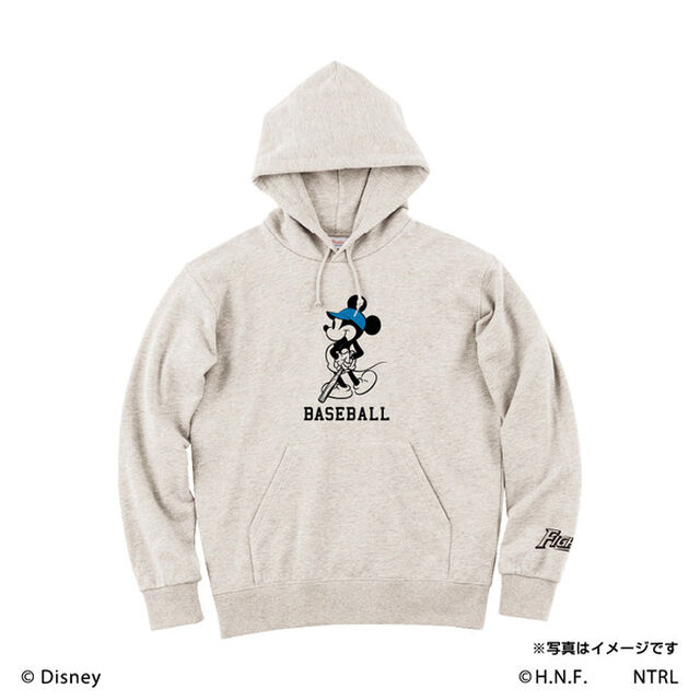 21ミッキーマウス（BASEBALL）/北海道日本ハムファイターズ　フードプルパーカーM（その他）