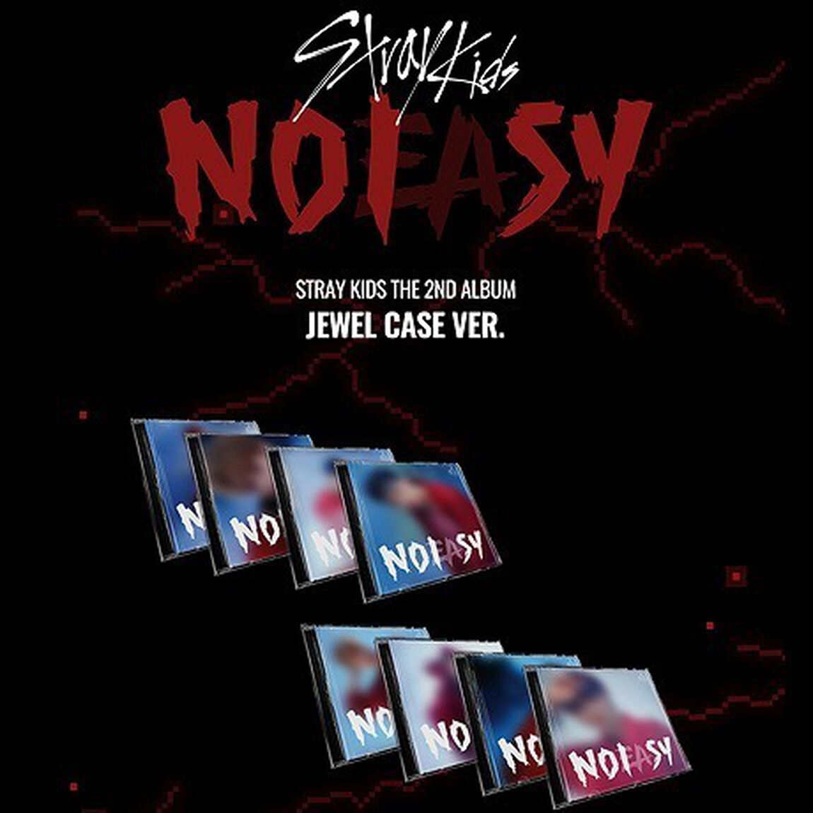 STRAY KIDS／2ND ALBUM : NOEASY (JEWEL CASE VER.)（輸入盤）（外付特典：ポスター、フレームフォトカード、スペシャルミニフォトブック）（ＣＤ）