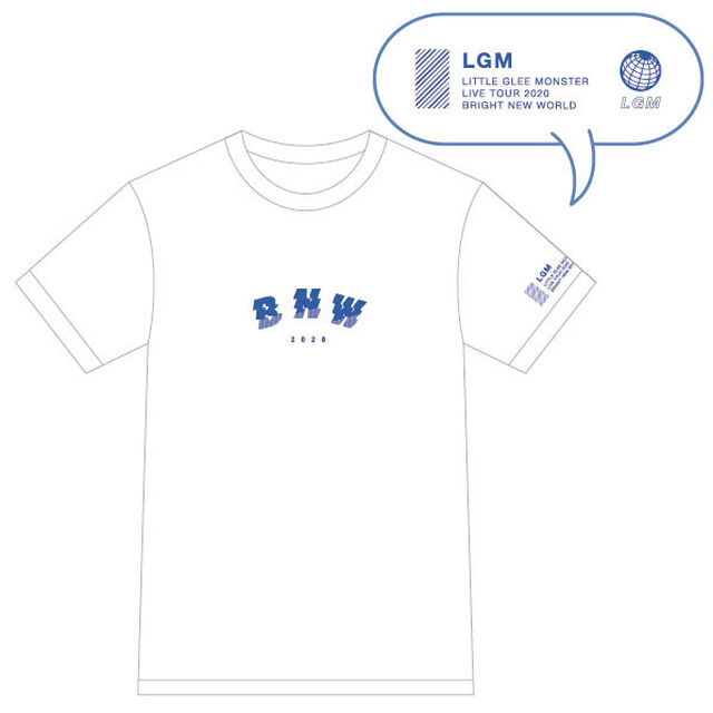 Little Glee Monster/BRIGHT NEW WORLD/BNWツアーTシャツ/ホワイト/S（その他）
