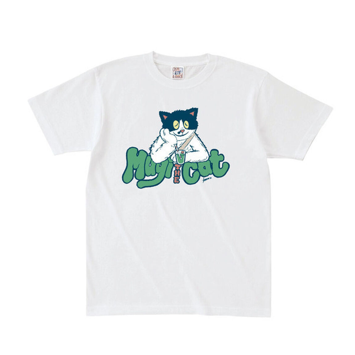 【新価格】むぎ(猫)／メロンソーダTシャツ（ナチュラル） Lサイズ（その他）