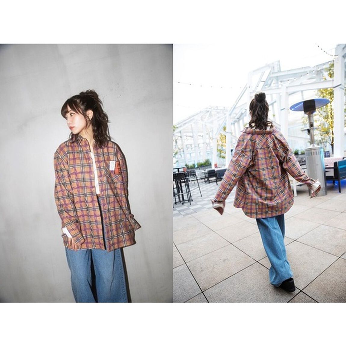 OVER SIZE CHECK SHIRT　Multi1 XL（その他）