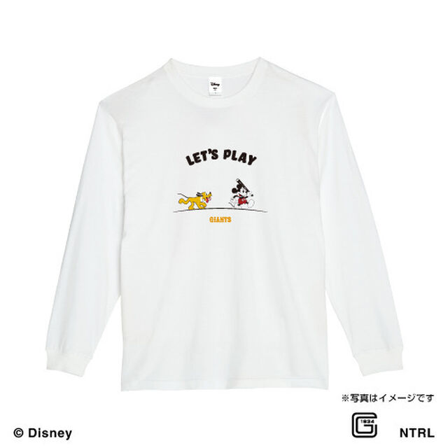 21ミッキーマウス（LET'S PLAY）/読売ジャイアンツ　ロングTシャツS（その他）