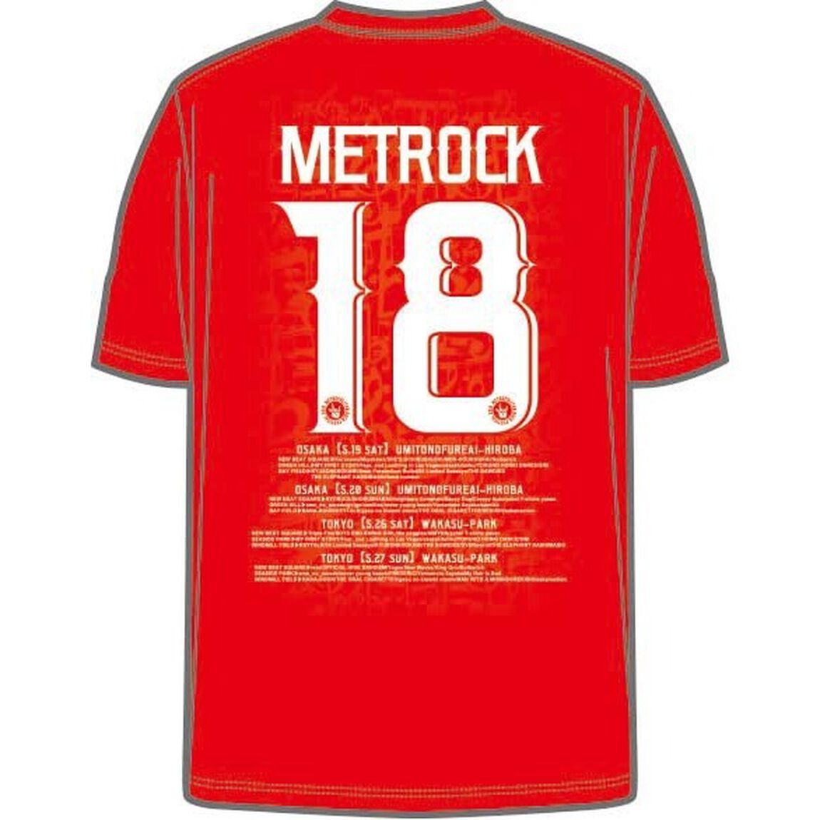 【METROCK2018】ユニフォームドライTシャツ レッド Sサイズ（その他）