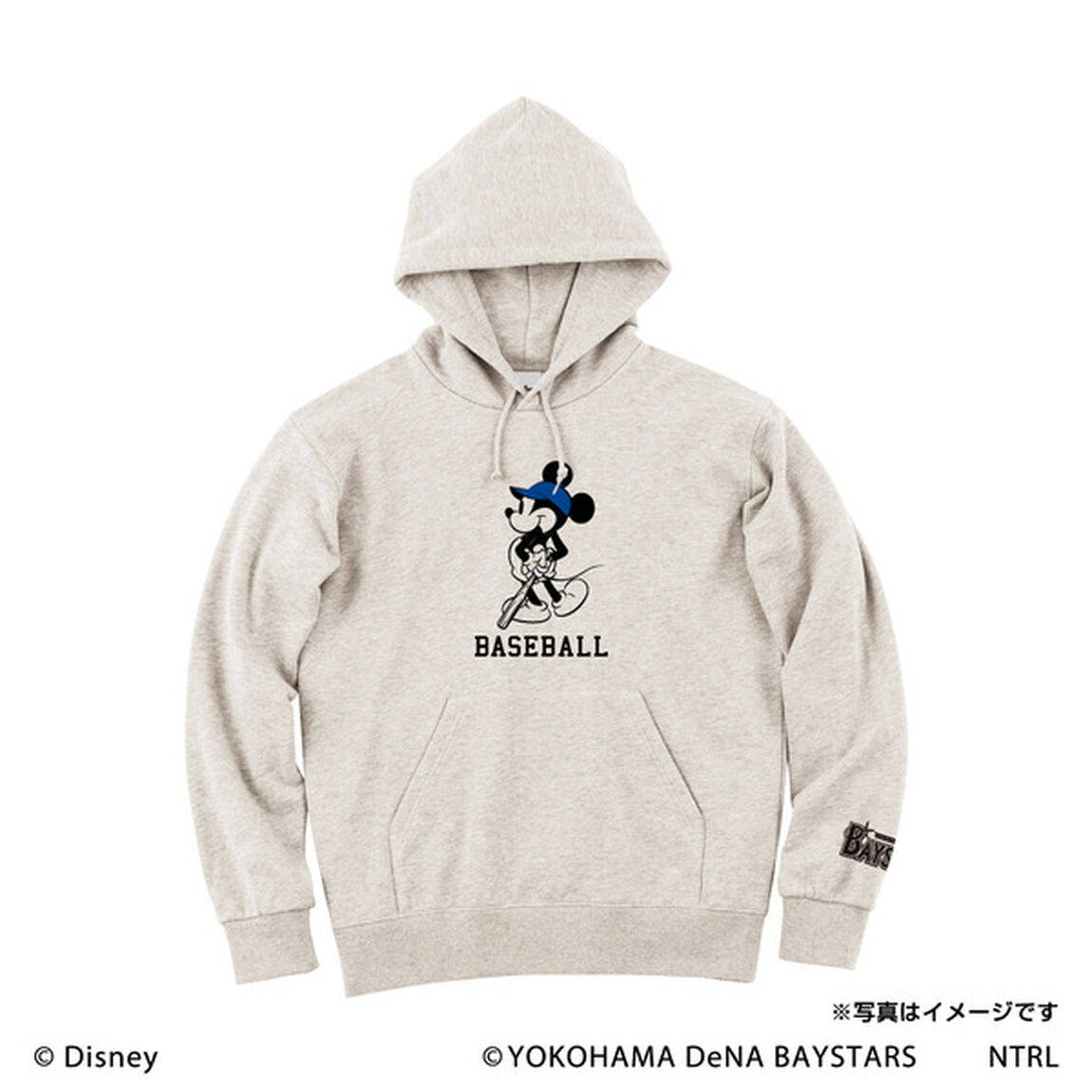 21ミッキーマウス（BASEBALL）/横浜DeNAベイスターズ　フードプルパーカー(オートミール)XL（その他）