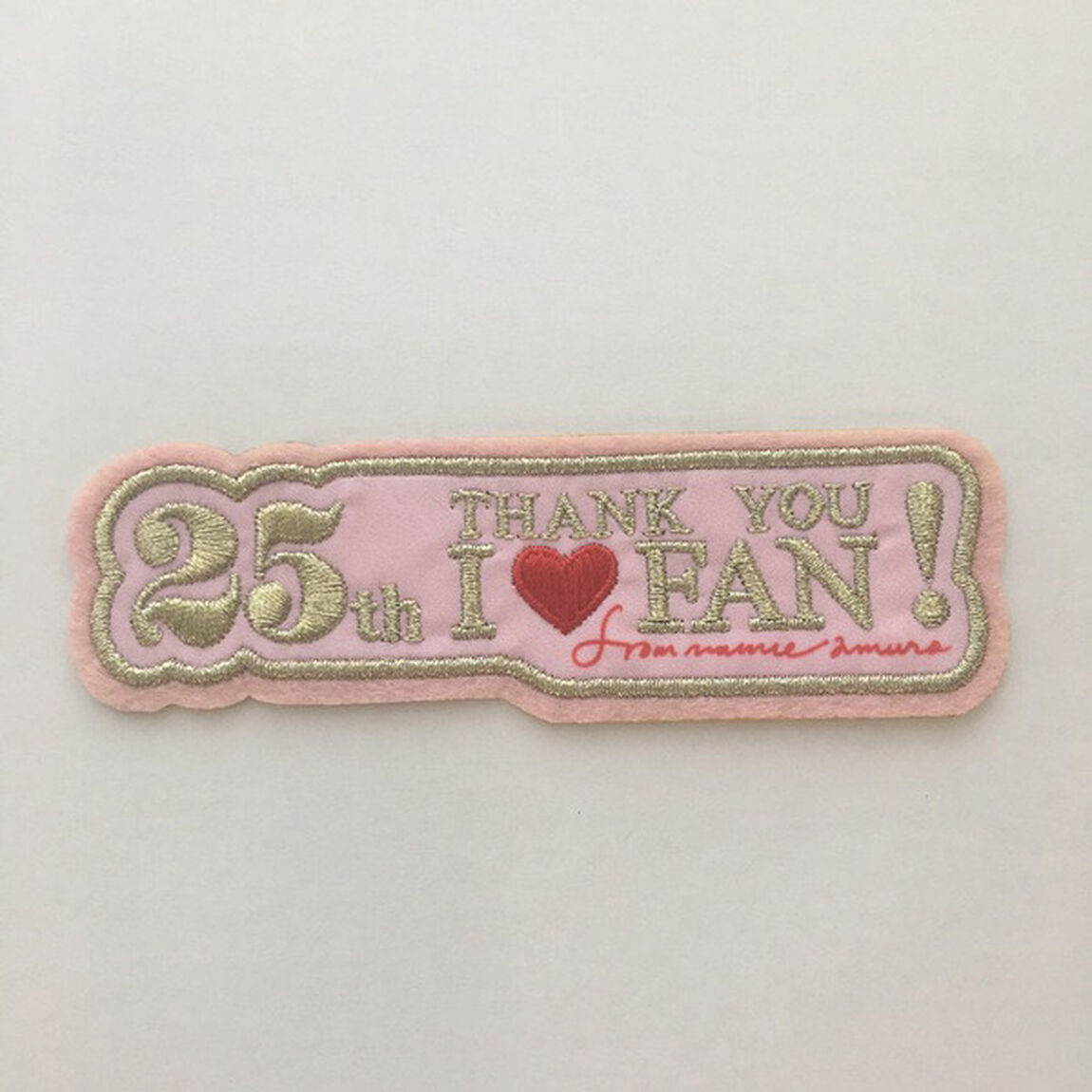安室奈美恵／25th THANK YOU 刺繍ワッペンシール(ピンク)（その他）