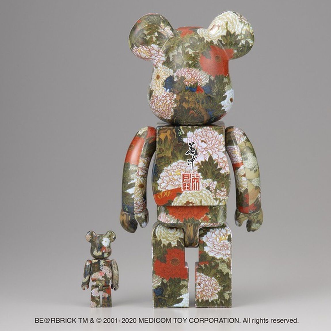 BE@RBRICK 伊藤若冲「牡丹小禽図（ぼたんしょうきんず）」 100% & 400%（その他）