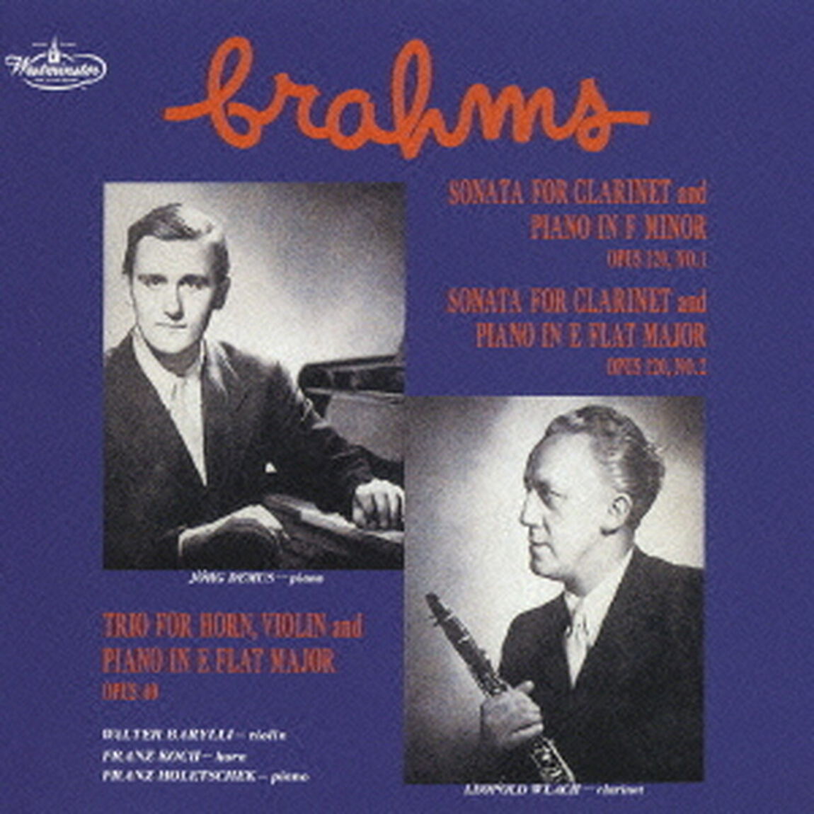 ブラームス：クラリネット・ソナタ第1番＆第2番、他（ＣＤ）