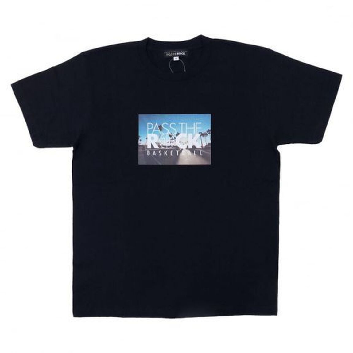 【パスザロック】　コットンTシャツPTR-1382 ブラック Lサイズ（その他）