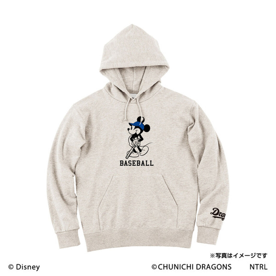 21ミッキーマウス（BASEBALL）/中日ドラゴンズ　フードプルパーカーS（その他）