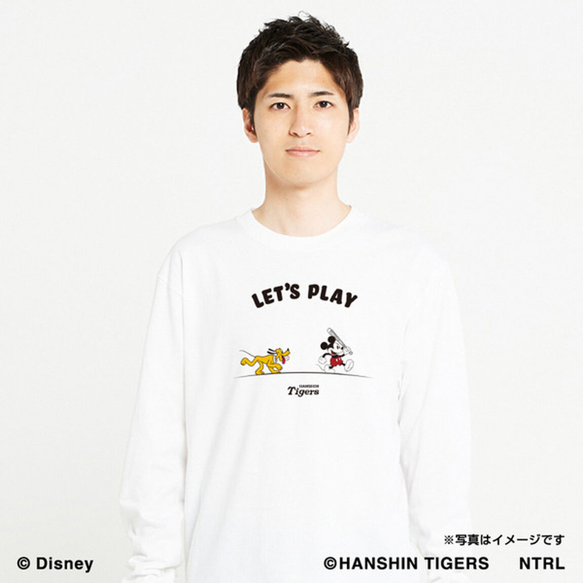21ミッキーマウス（LET'S PLAY）/阪神タイガース　ロングTシャツS（その他）