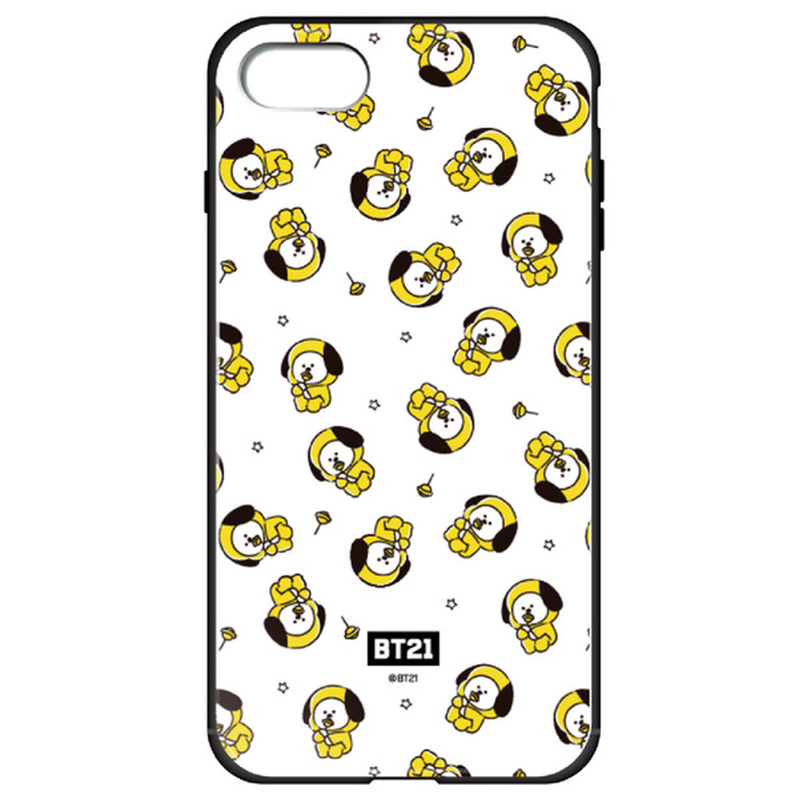 BT21 【CHIMMY（パターン）】 ガラスハイブリッドiPhone8/7ケース（その他）