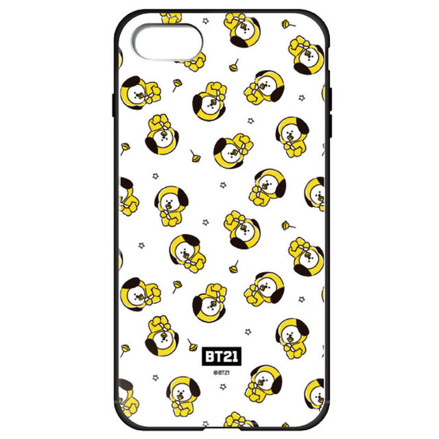BT21 【CHIMMY（パターン）】 ガラスハイブリッドiPhone8/7ケース（その他）