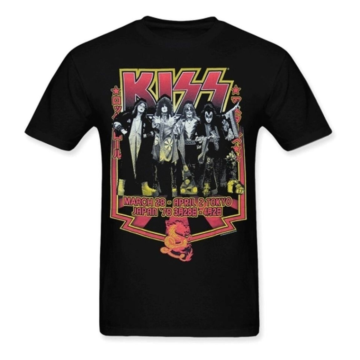 KISS 復刻Tシャツ JAPAN TOUR（ブラック）Mサイズ（その他）