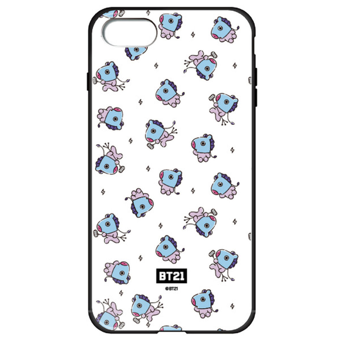BT21 【MANG（パターン）】 ガラスハイブリッドiPhone8/7ケース（その他）