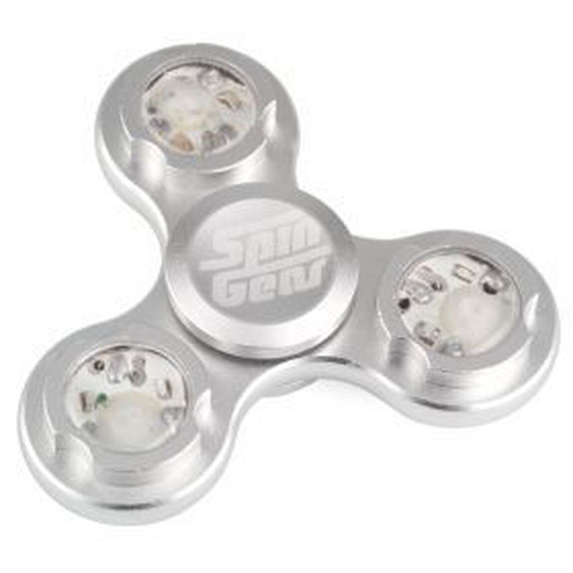 【ハンドスピナー】FS11 LEDメタルスピナー シルバー（その他）