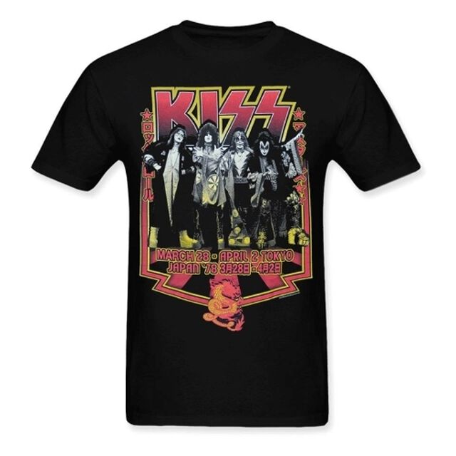 KISS 復刻Tシャツ JAPAN TOUR（ブラック）Lサイズ（その他）