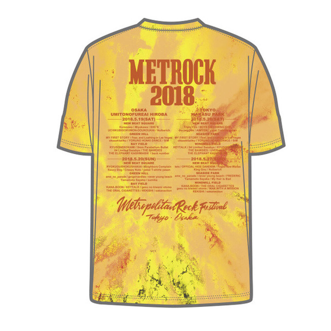 【METROCK2018】タイダイ柄Tシャツ イエロー Mサイズ（その他）