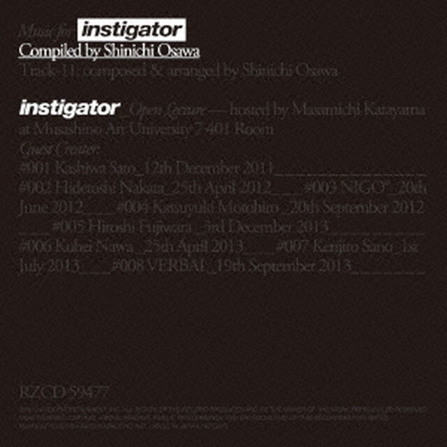Music　for　instigator　Compiled　by　Shinichi　Osawa（ＣＤ）