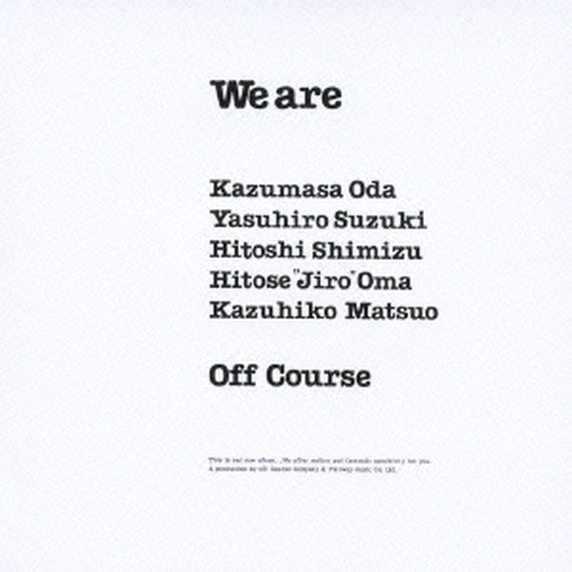 We　are（ＣＤ）