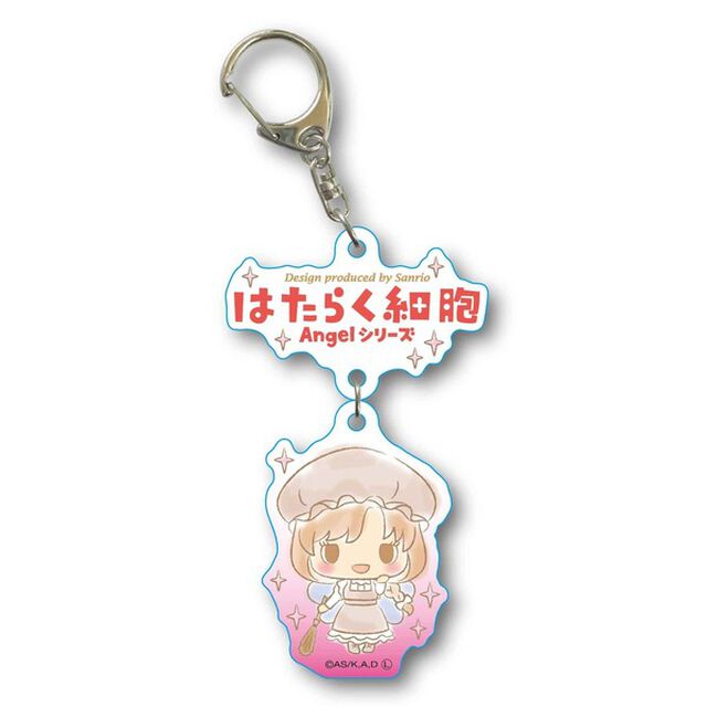 ２連キーホルダーはたらく細胞　エンジェルシリーズ　－Ｄｅｓｉｇｎ　ｐｒｏｄｕｃｅｄ　ｂｙ　Ｓａｎｒｉｏ－／マクロファージ（その他）