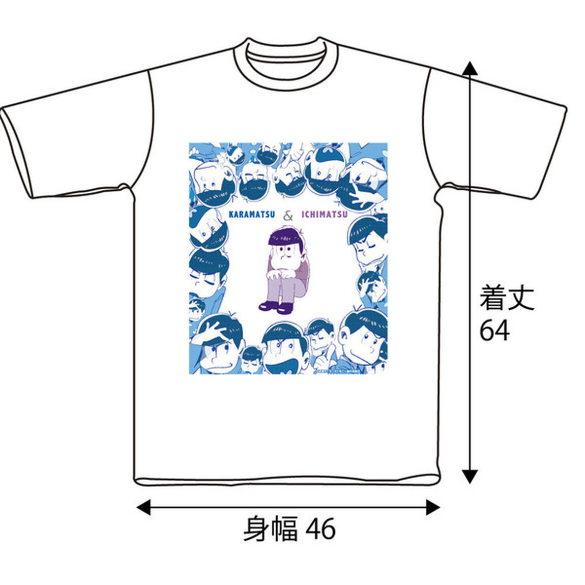 カラ松＆一松Tシャツ ホワイト WLサイズ（その他）