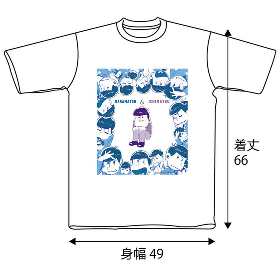 カラ松＆一松Tシャツ ホワイト Sサイズ（その他）