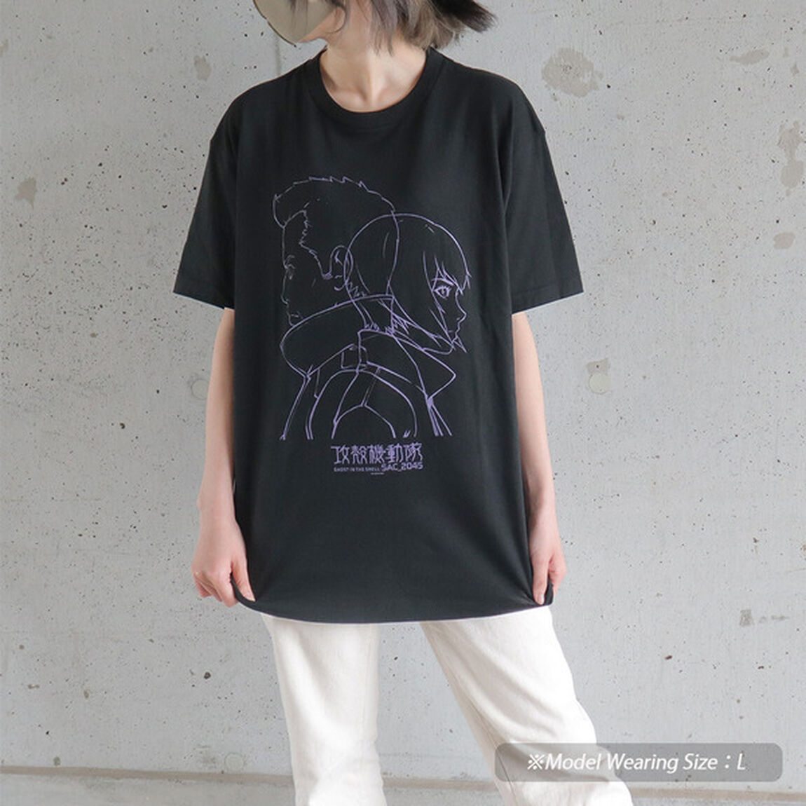 攻殻機動隊ＳＡＣ＿２０４５／Ｔシャツ／草薙素子＆バトー．ｖｅｒ／黒／Ｓ（その他）