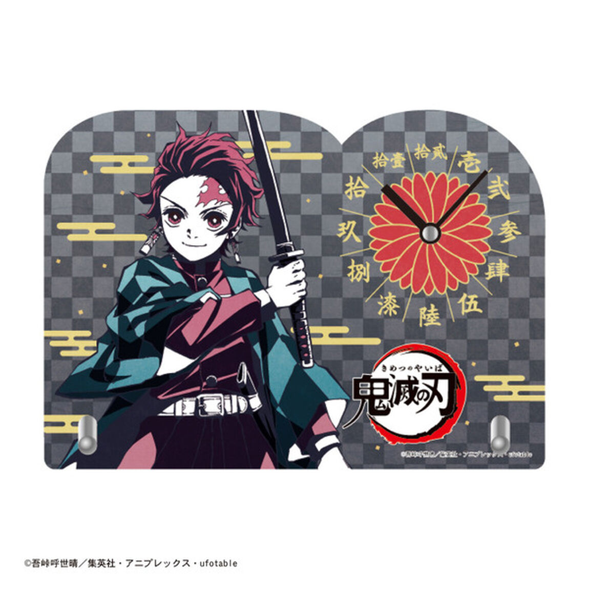 KY-09 鬼滅の刃 ダイカットアクリルクロック[ブラック]（その他）