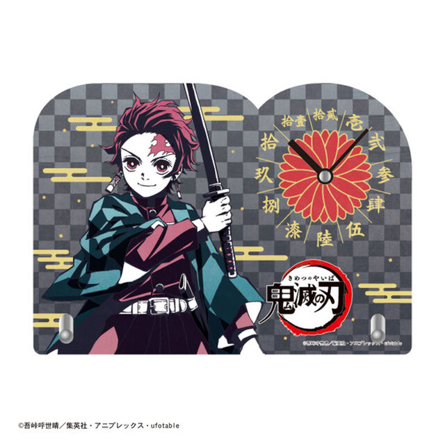 KY-09 鬼滅の刃 ダイカットアクリルクロック[ブラック]（その他）