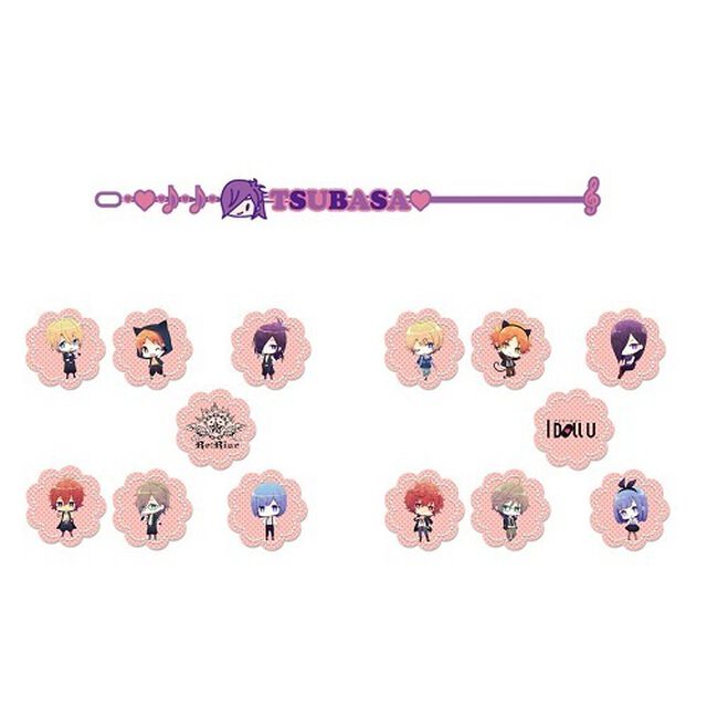I DOLL U／レースブレスレット（黒夢ツバサ)・ダイカットフレークシール【A：衣装ver.】＆【B：私服ver.】セット（ＤＶＤ）