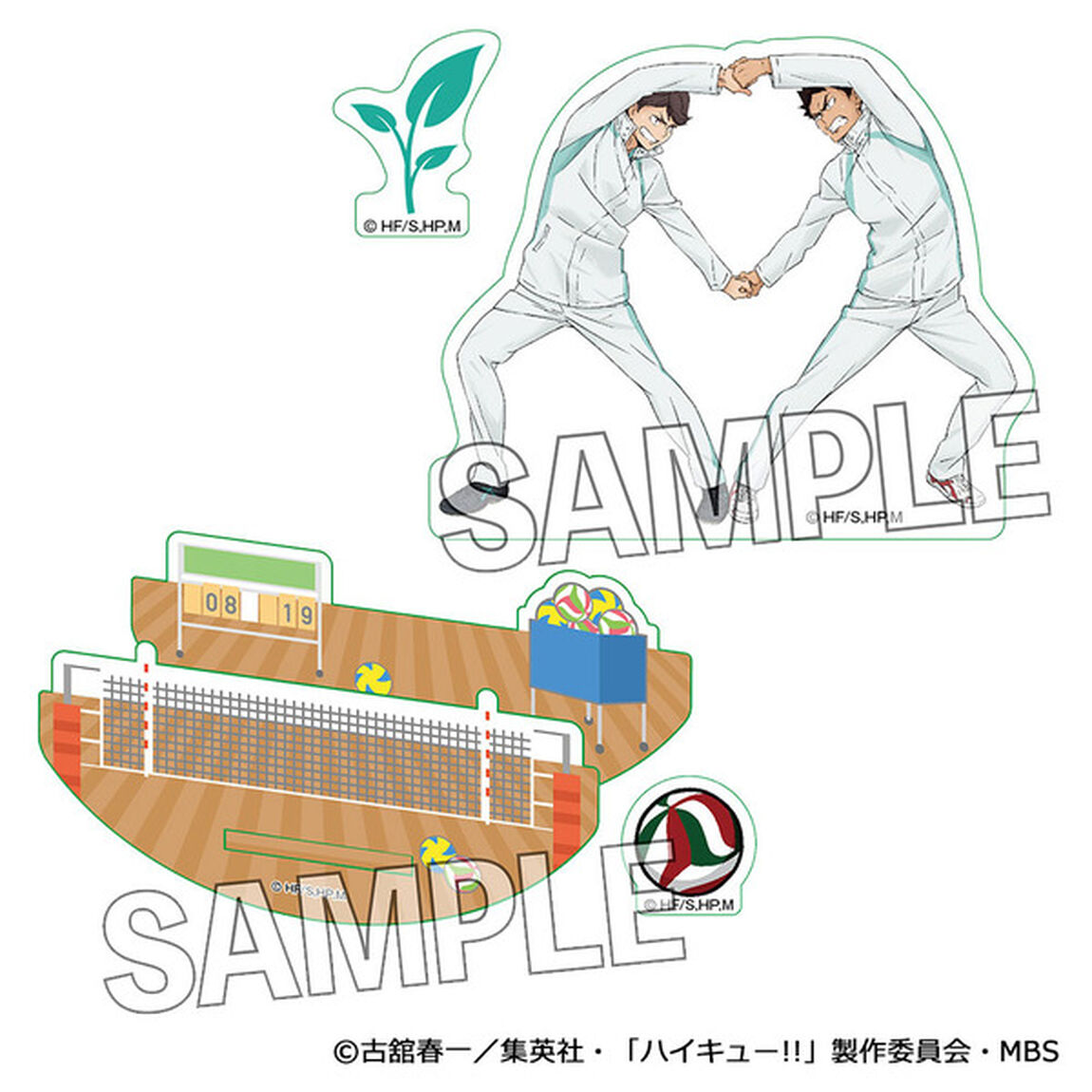 ハイキュー!!　ウォーミングアップ!!積みアクリル　及川徹＆岩泉一&ゆらゆらパーツ（その他）
