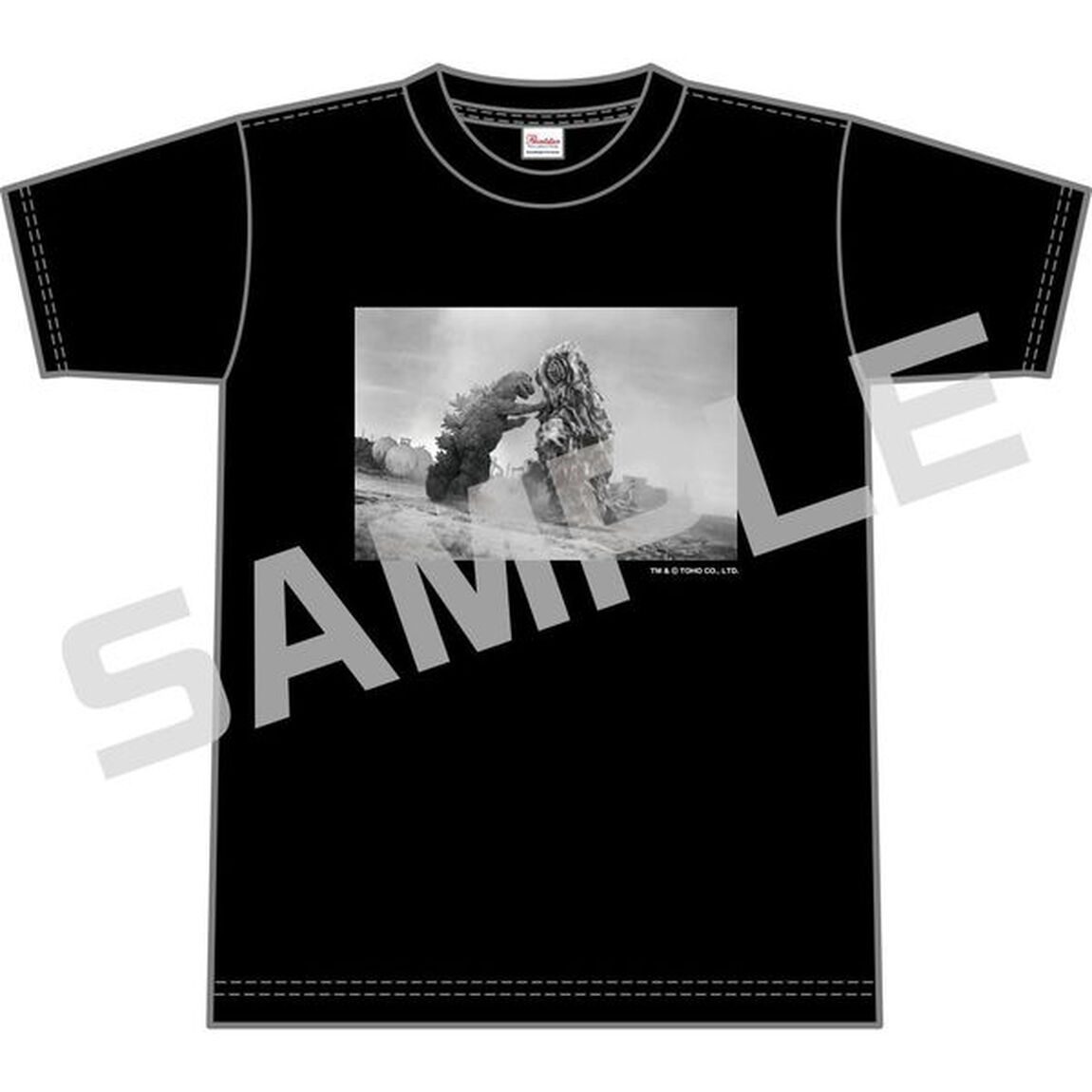 ヘドラ／Tシャツ／モノクロ_ゴジラ対ヘドラ．ｖｅｒ／黒／Ｌ（その他）