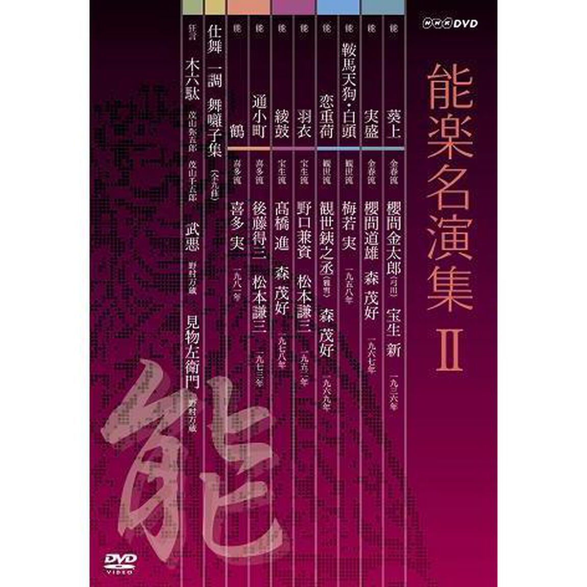 能楽名演集　DVD－BOX　Ⅱ（ＤＶＤ）