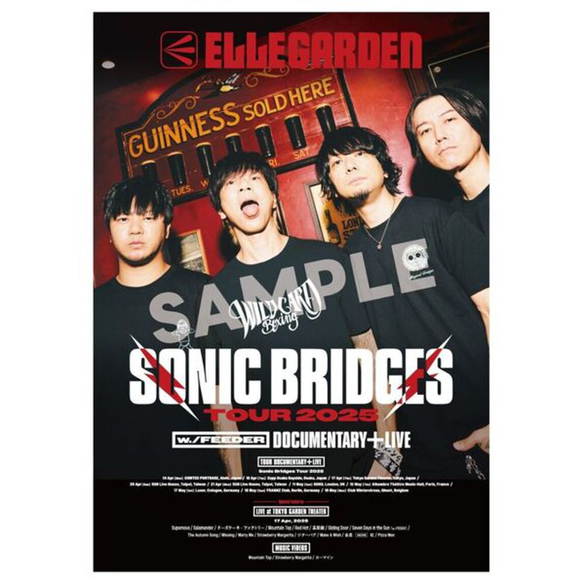 ELLEGARDEN／ELLEGARDEN SONIC BRIDGES TOUR 2025 [w./FEEDER] - Documentary + Live - Blu-ray（外付特典：オリジナルポスター （B2サイズ））（Ｂｌｕ－ｒａｙ　Ｄｉｓｃ）
