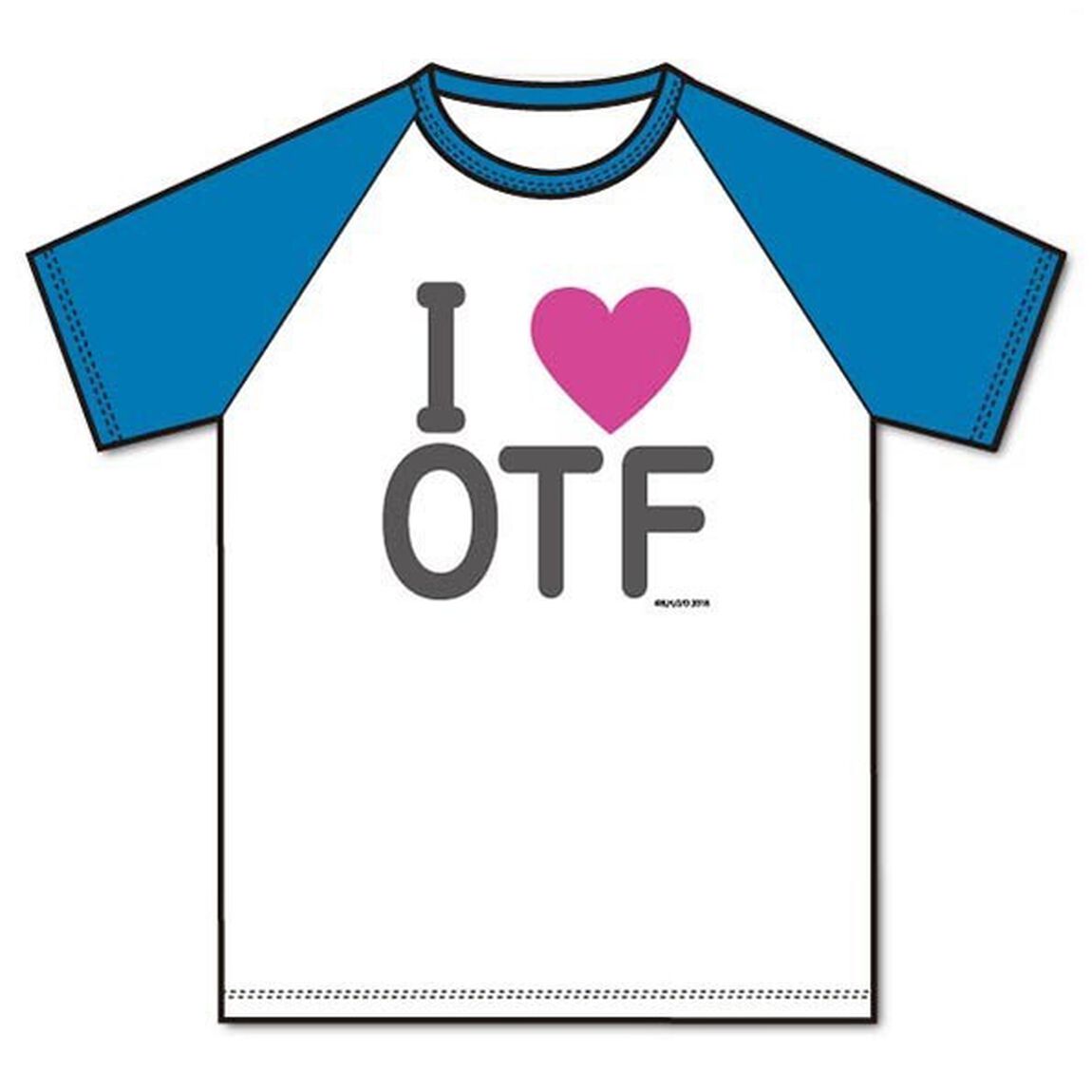 『ひそねとまそたん』「I LOVE OTF」 Tシャツ  WHITExBLUE サイズXL（その他）