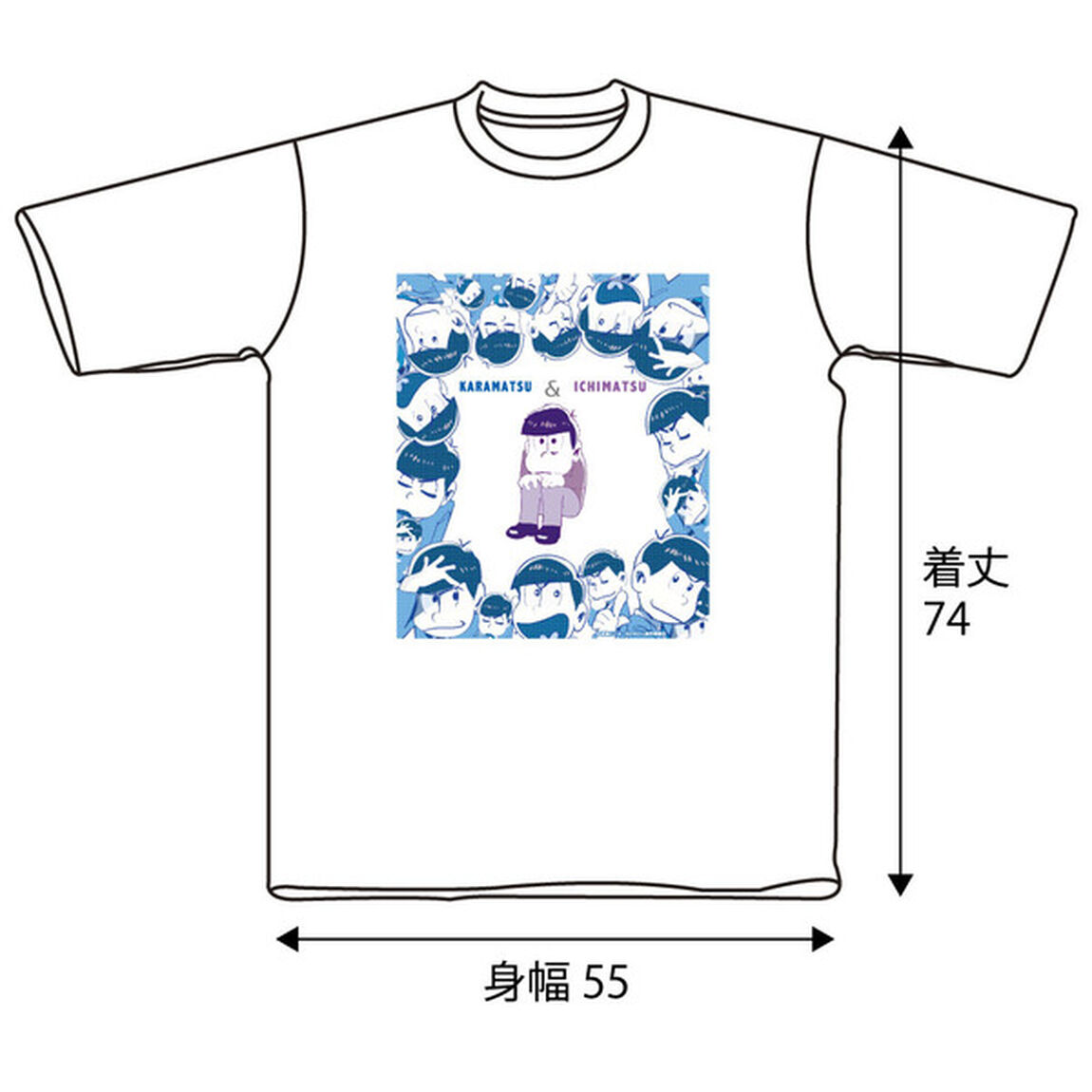 カラ松＆一松Tシャツ ホワイト Lサイズ（2次販売分）（その他）