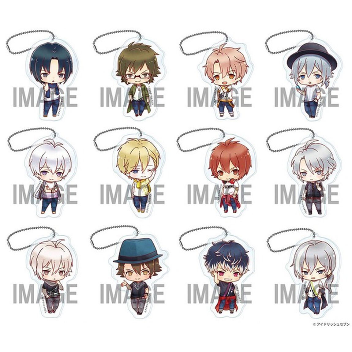 アイドリッシュセブン　Ｔシャツスタイル　ミニキャラ アクリルキーチェーン（その他）