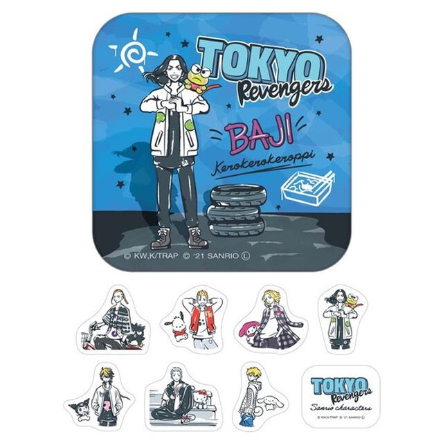 東京リベンジャーズ・サンリオキャラクターズ 缶入りフレークシール　４場地圭介（その他）