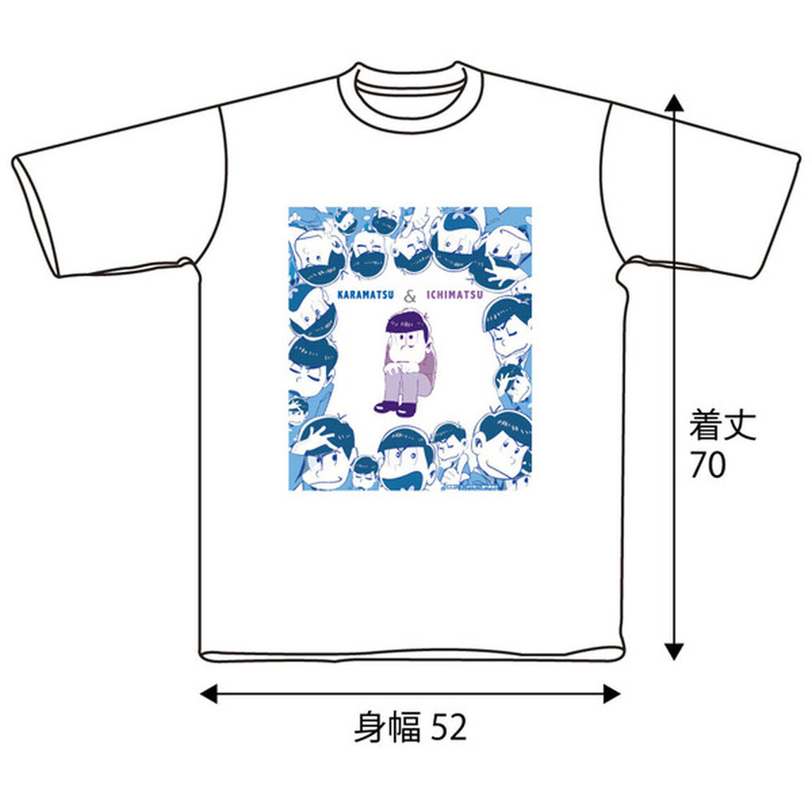 カラ松＆一松Tシャツ ホワイト Mサイズ（2次販売分）（その他）