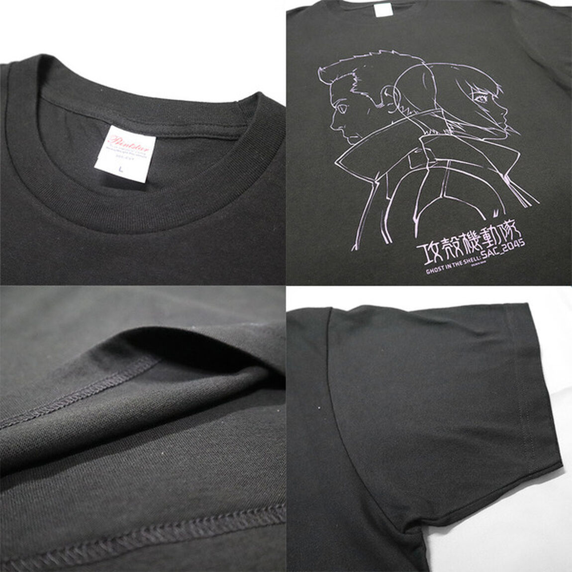 攻殻機動隊ＳＡＣ＿２０４５／Ｔシャツ／草薙素子＆バトー．ｖｅｒ／黒／Ｓ（その他）