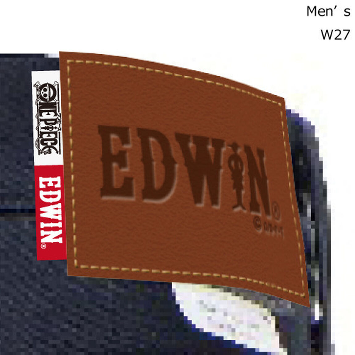【サンジモデル】EDWINワンピースコラボジーンズ　メンズ　27インチ（その他）
