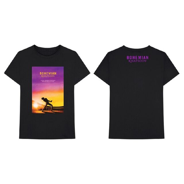 映画『ボヘミアン・ラプソディ』　Sunset Bohemian Rhapsody Movie T-Shirt Black M（その他）